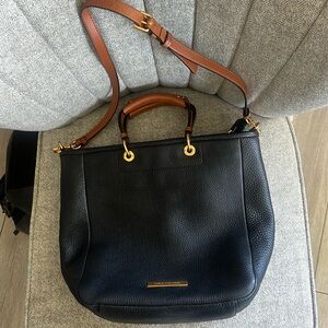 Marc By Marc Jacobs Black and Tan Shoulder Bag